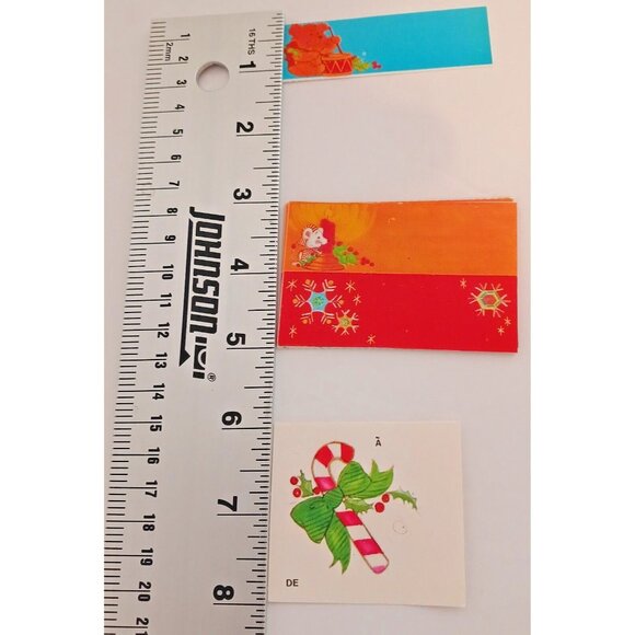 VINTAGE Christmas Gift Tags Unused Lot of 53 Holiday Name Tags Paper - Picture 3 of 5